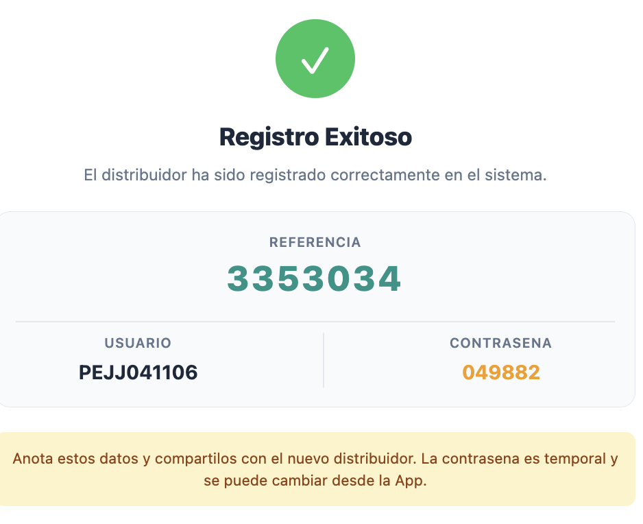 Registro exitoso